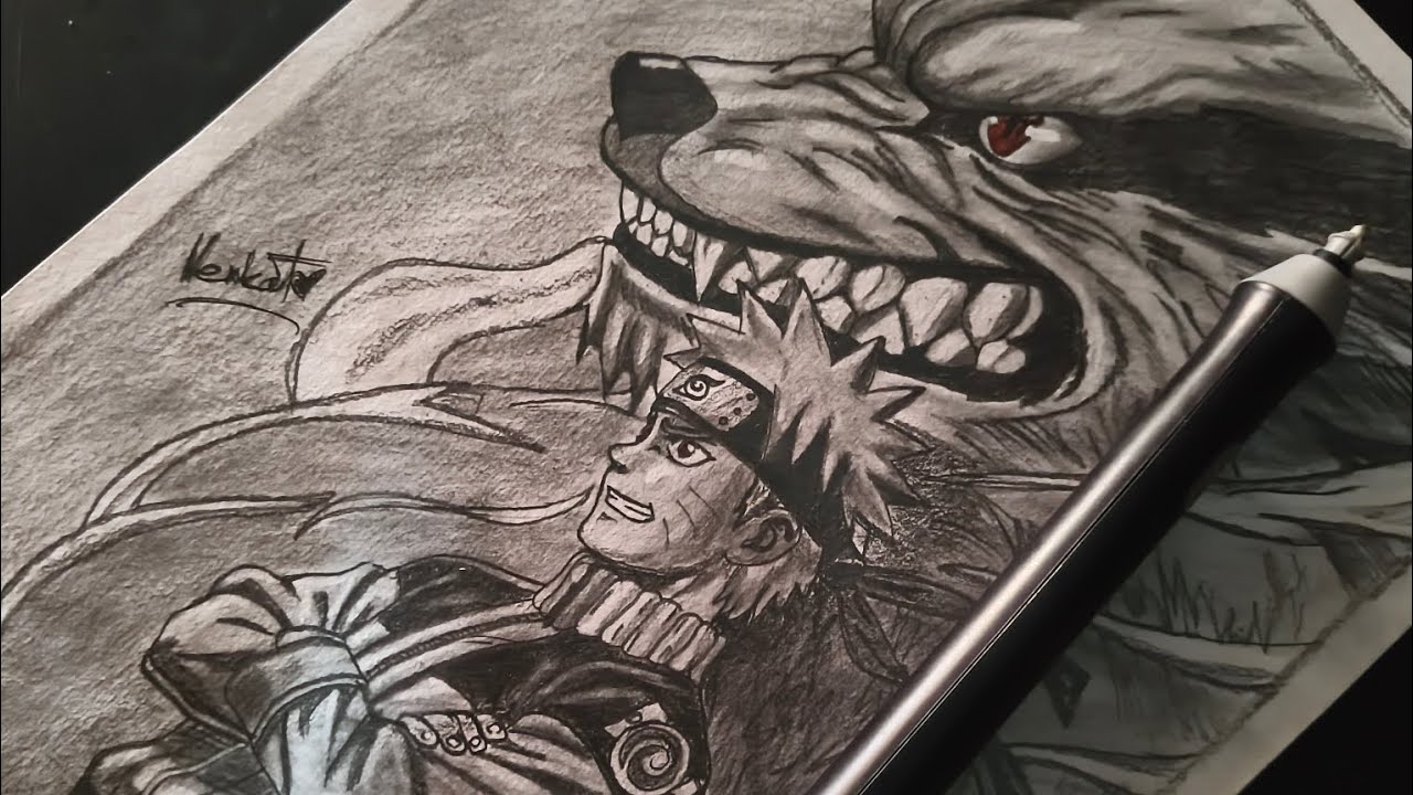 naruto kurama _#drawing #animeeart #naruto #kurama #narutokurama #art #sketch #video #animevibes 