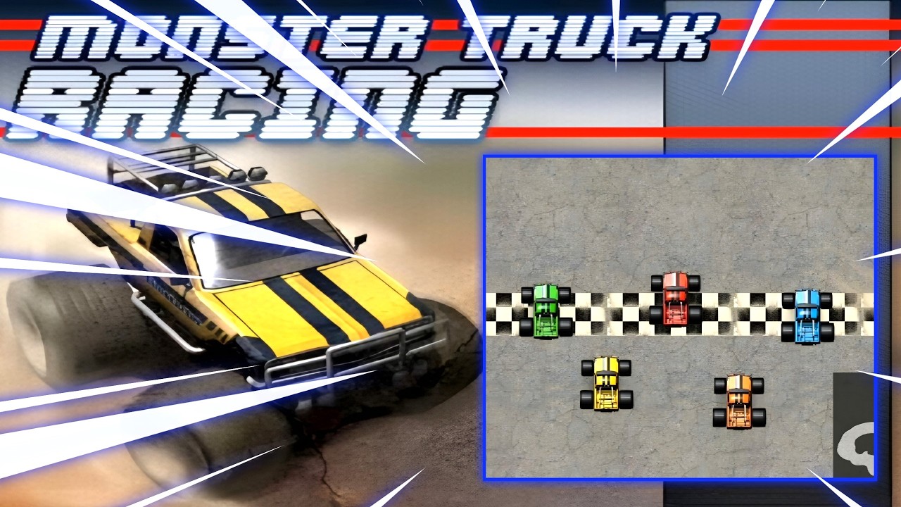 Monster Truck Racing  [Flash Player] - Fun Race -  Gameplay Walkthrough - Old PC Games