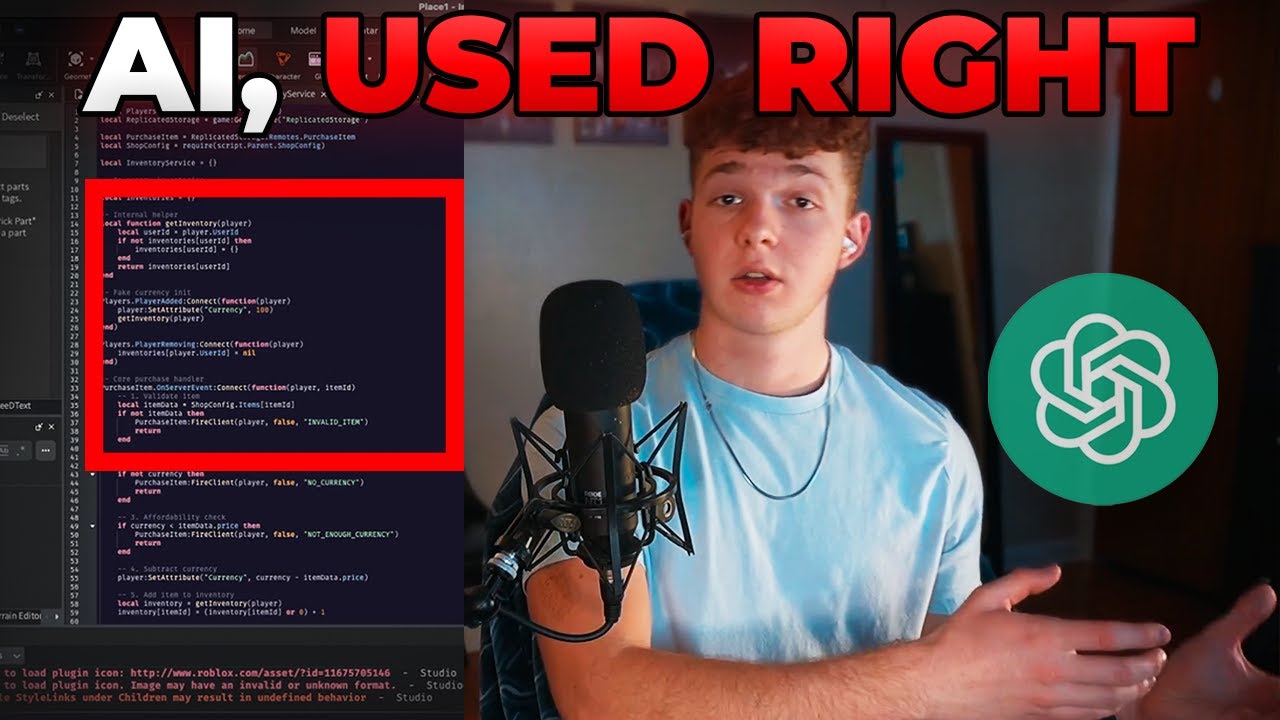Как я использую ИИ для написания скриптов в Roblox (не сломав при этом всё)