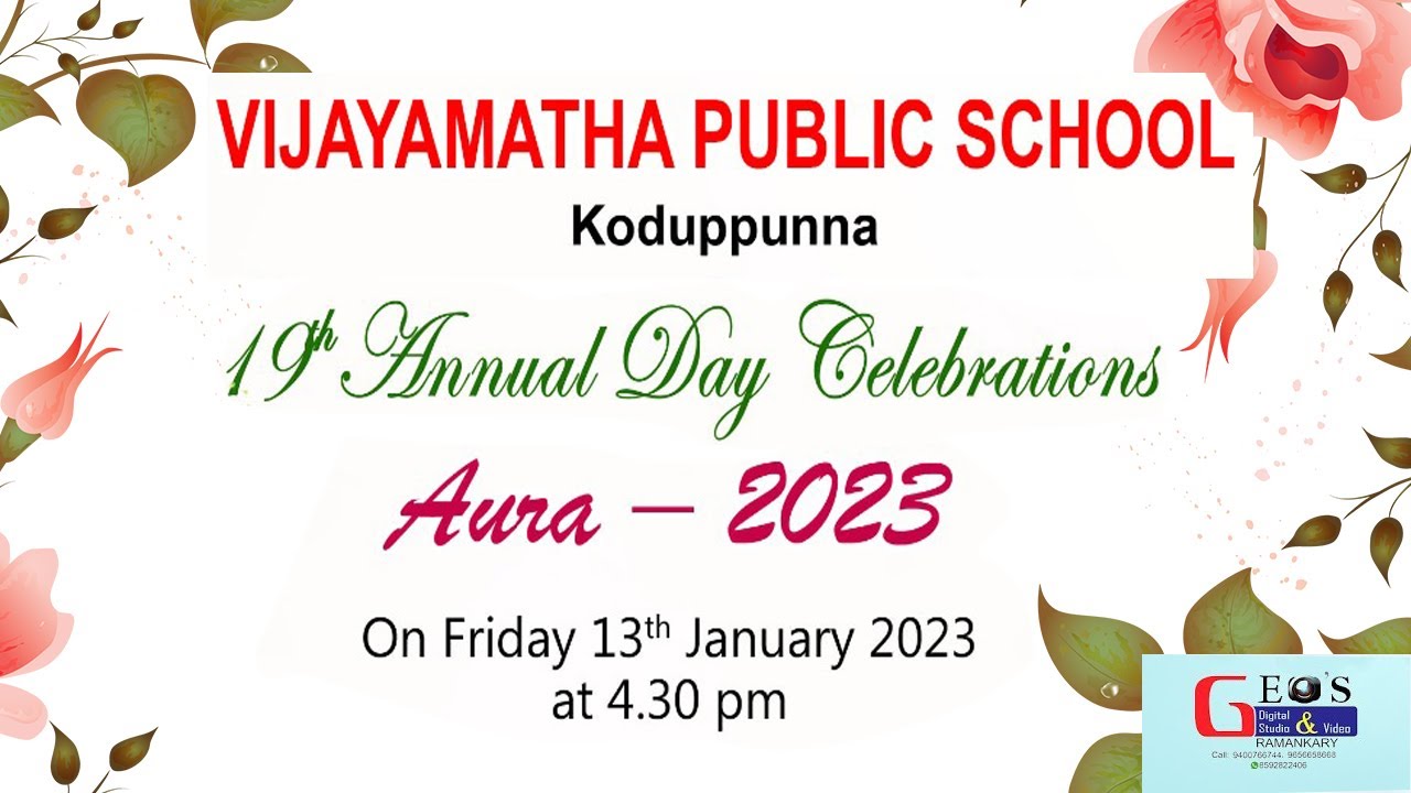 VIJAYAMATHA PUBLIC SCHOOL /ANNUAL DAY/CELEBRATION