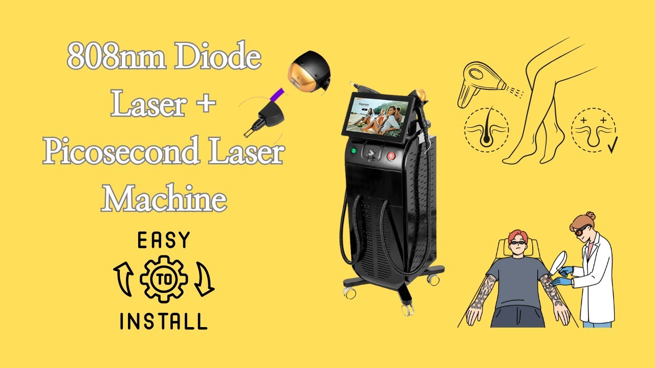 How to Install 2 in 1 808nm Diode Laser + Picosecond Laser Machine | Step-by-Step Guide | HR-808YG