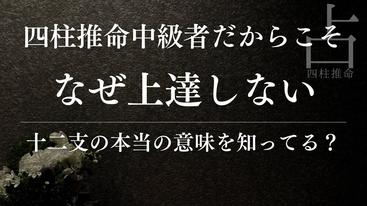 四柱推命中級者だからこそもう一度聞きたい十二支の意味