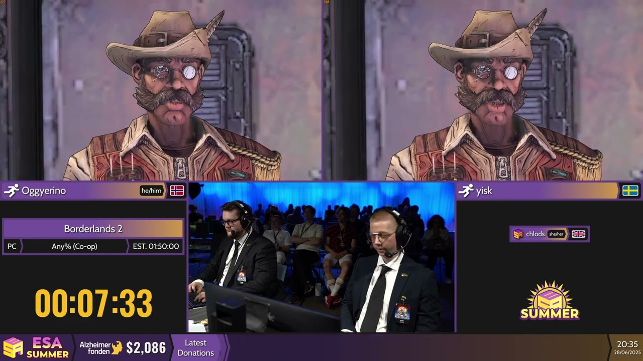 Borderlands 2 [Any% (Co-op)] by Oggyerino and yisk - #ESASummer25