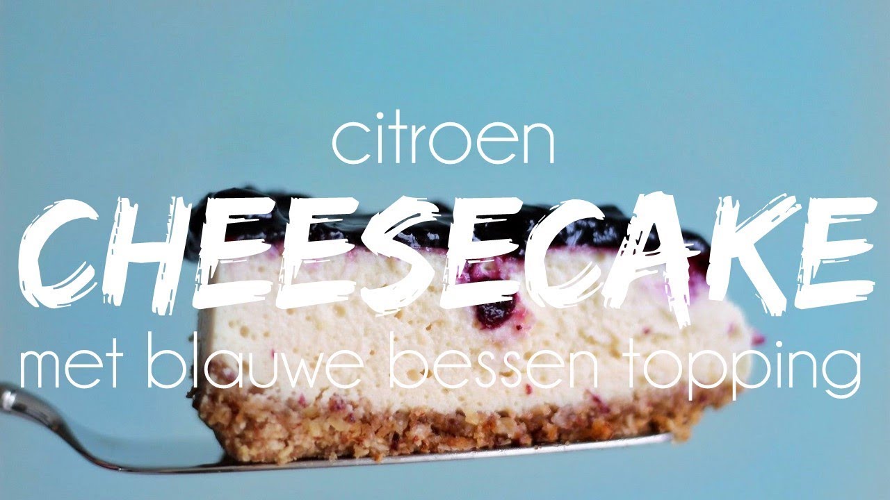 VEGAN CITROEN CHEESECAKE | BLAUWE BESSEN TOPPING | GLUTENVRIJ | Let's Vegan!