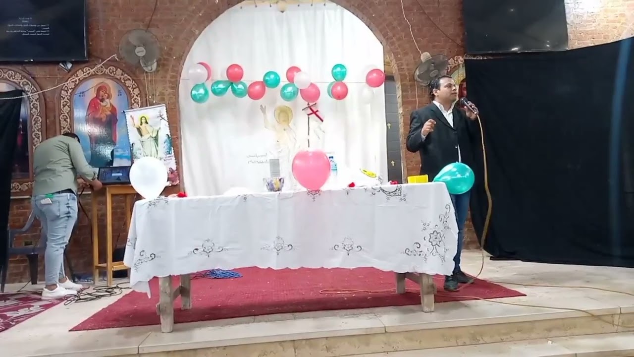 حفل عيد القيامة المجيد بكنيسة العدرا والسمائيين بشبرا الخيمة 💥 فقرة الشاعر المتألق تامر عبده 🎤