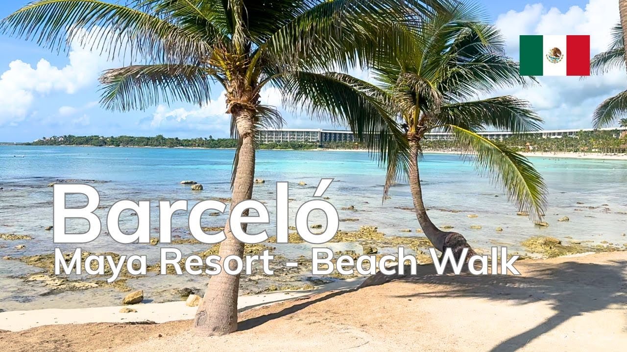 Barcelo Maya Grand Resort Beach Walk | Full Tour of Barcelo's Beaches 🌴 🇲🇽