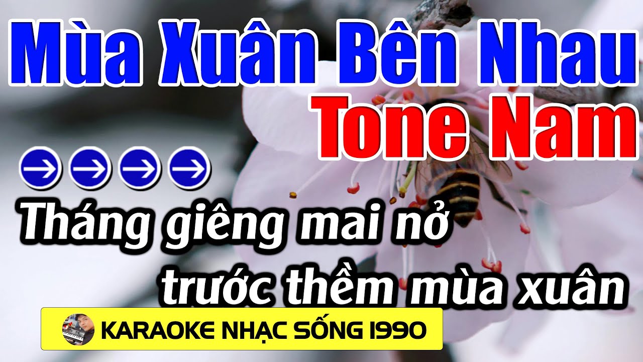 Mùa Xuân Bên Nhau - Karaoke Tone Nam - Karaoke Nhạc Sống 1990 - Beat Mới