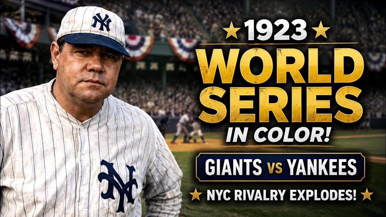 1923 World Series Footage ⚾️⭐️ N.Y. Giants vs. N.Y. Yankees [In Color, Speed Adjusted]