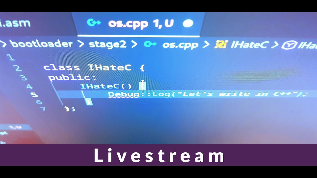 Live: Refactoring the OS, starting with C++