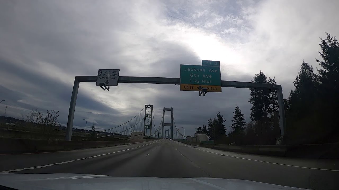 Driving from Gig Harbor to Tacoma, Washington