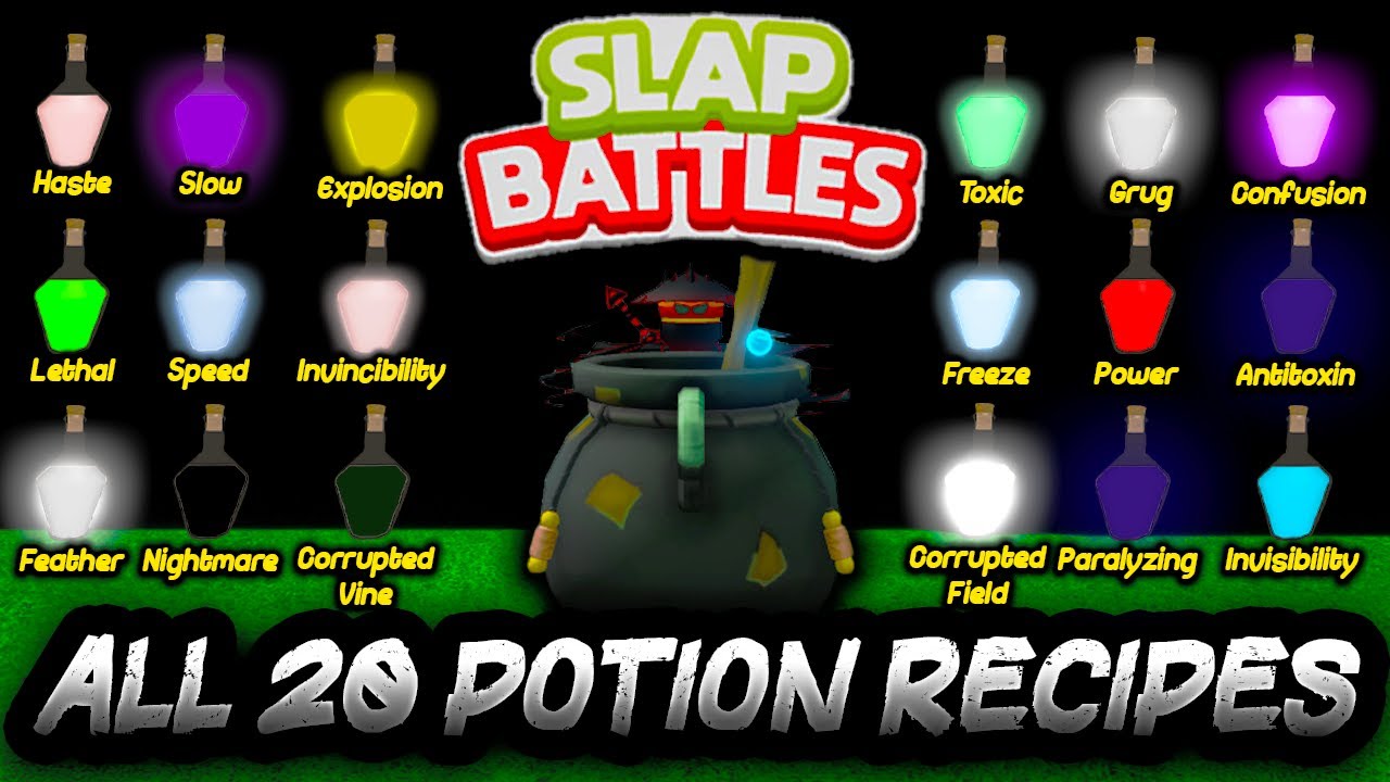 ALL 20 ALCHEMIST Glove🧪 Recipes (GUIDE SHEET!!) - Slap Battles Roblox