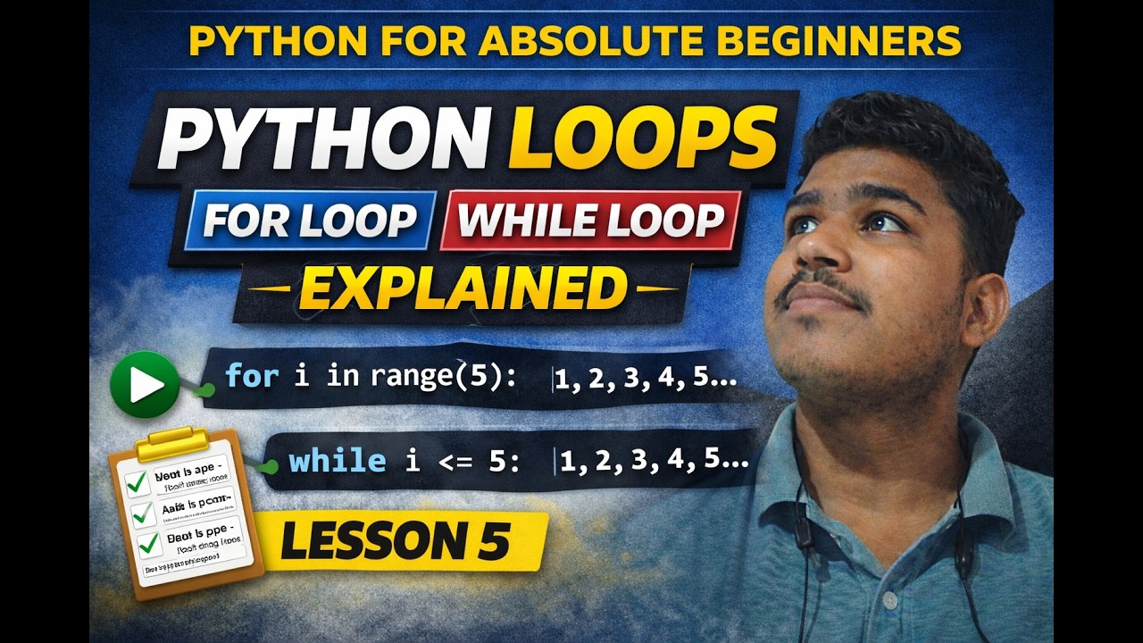 Learn Python Loops in 6 Minutes | For Loop & While Loop Explained