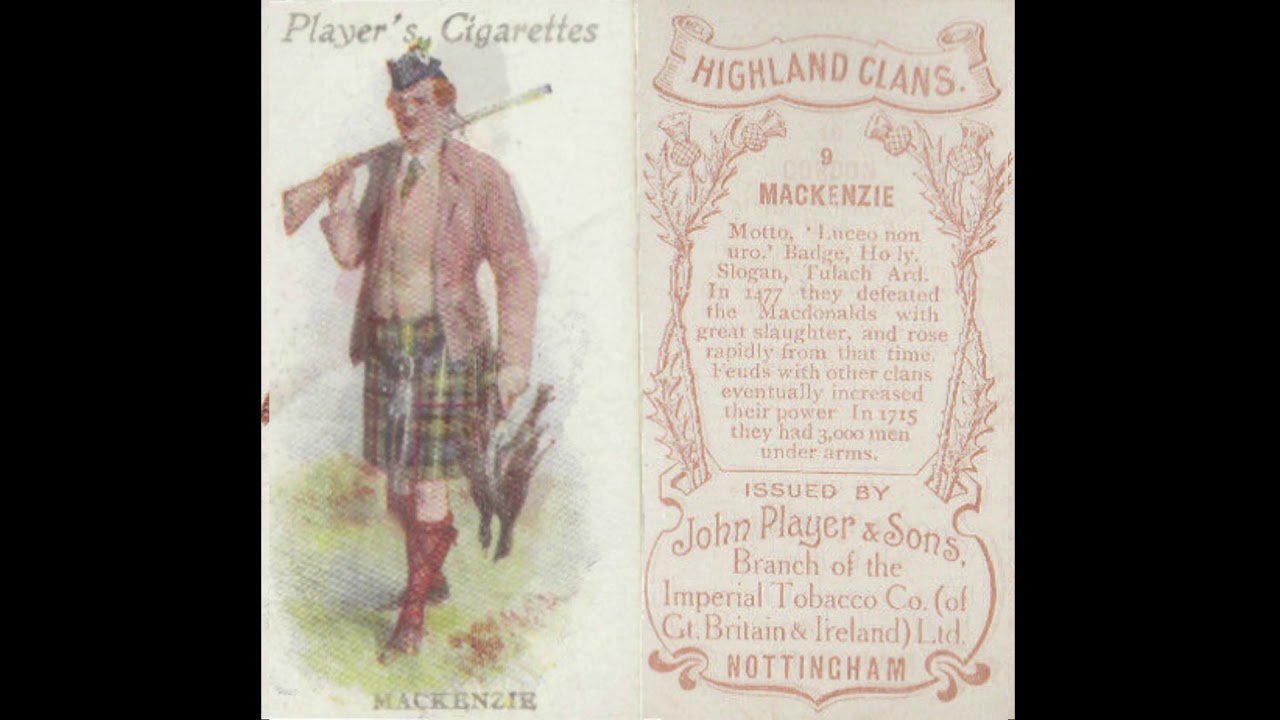 Highland Clan Vintage 1907 Cigarettes Cards