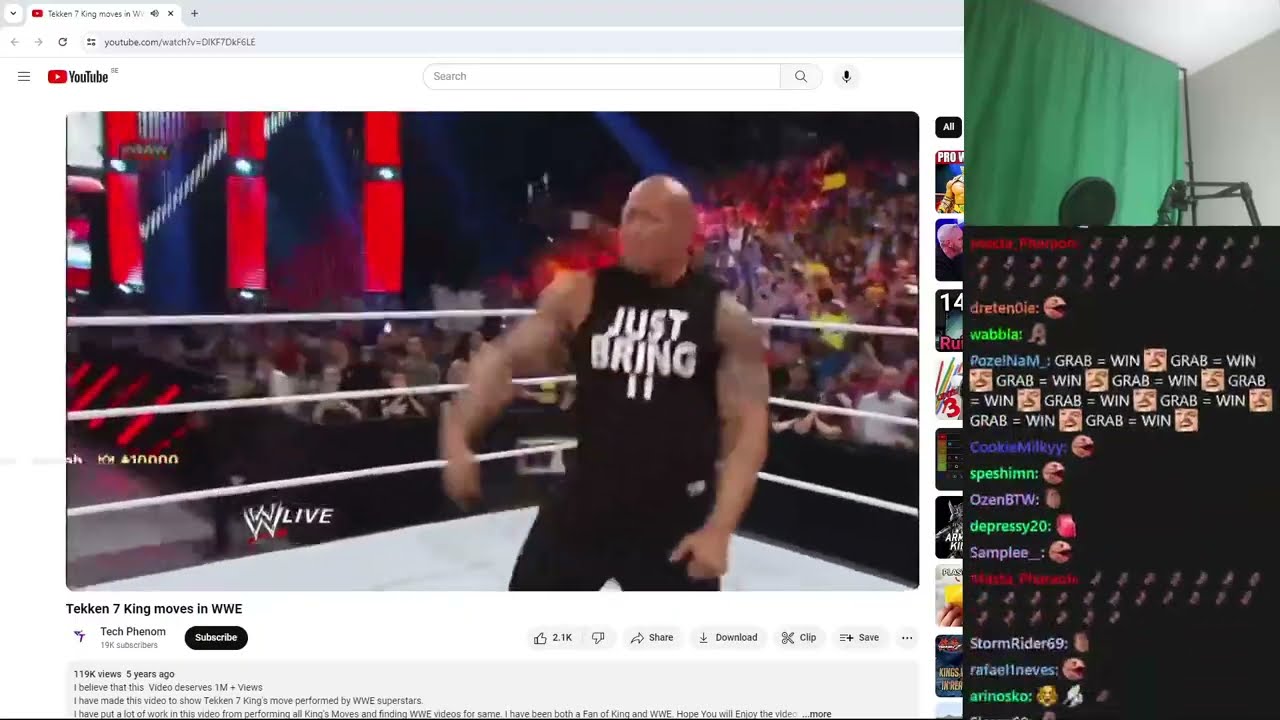Forsen Reacts to Tekken 7 King moves in WWE