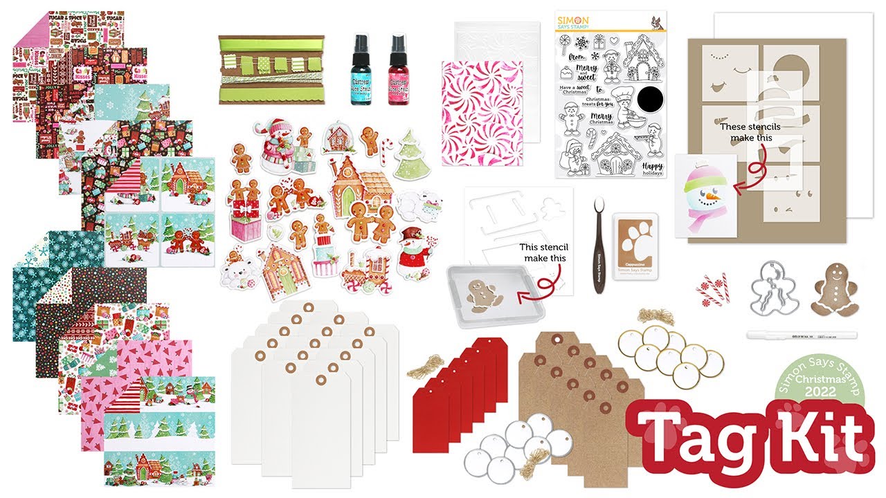 The PERFECT topper! Reveal & Ideas: Limited Edition Simon Says Stamp Merry & Sweet 2022 Tag Kit