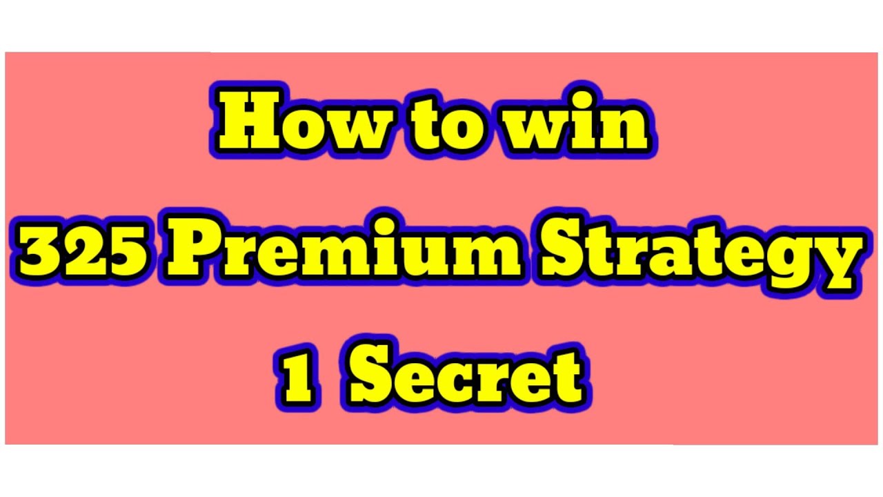 Important SECRET in 325 Premium Strategy || Baap of Chart Strategy  Tamil || Option Hedging Strategy