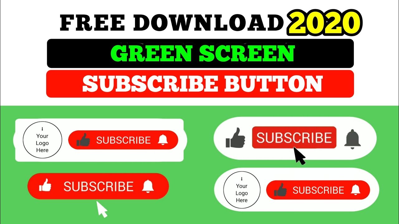 SUBSCRIBE BUTTON 2020 for intro & outro free to use | Shiela TV