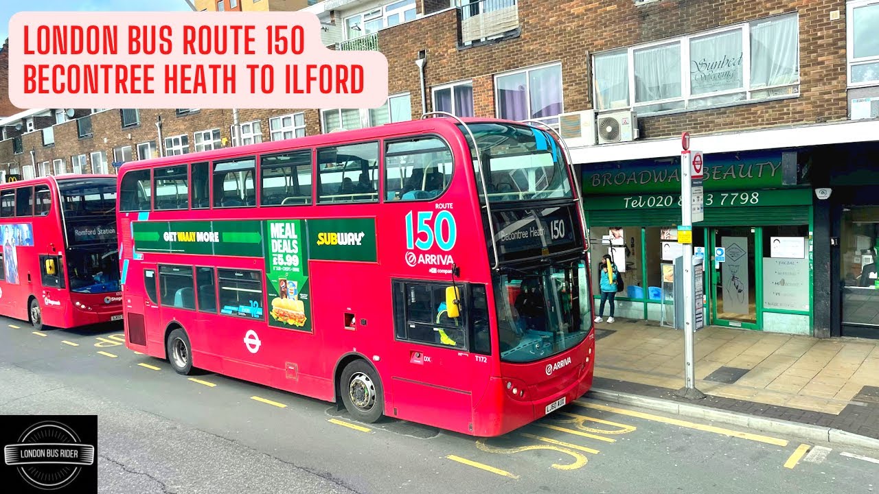 Part 1 LONDON BUS 150 Ride Becontree Heath to Ilford Join me on board