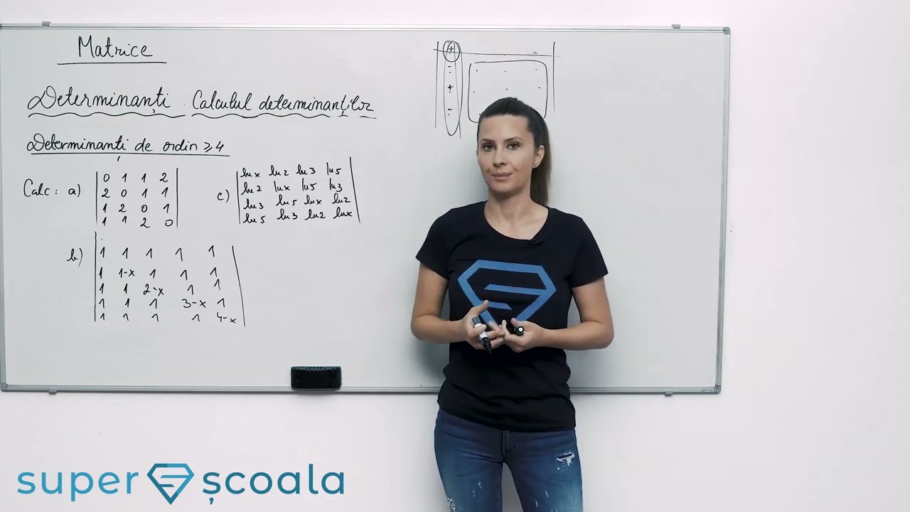 Clasa a XI-a - Determinanți de ordin mai mare sau egal cu 4
