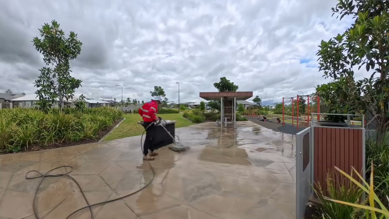 Removing Melted Plastic From Concrete After a Bin Fire