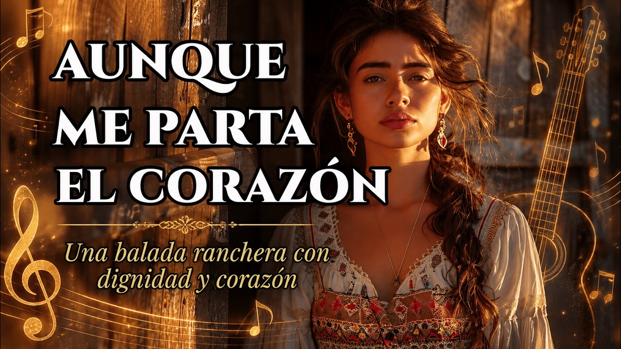 AUNQUE ME PARTA EL CORAZ&Oacute;N Balada ranchera de amor, dolor y dignidad