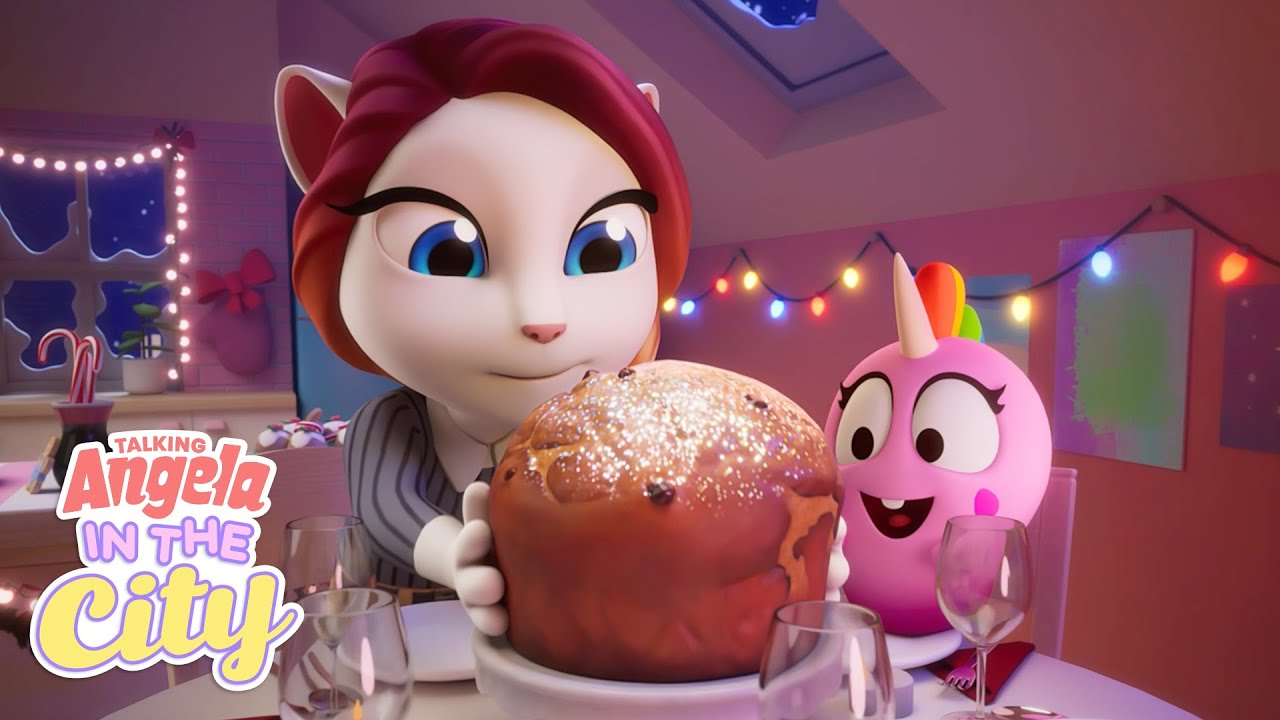 Angela's Holiday Party ✨🎄Talking Angela: In The City | LIVE Cartoons for Kids