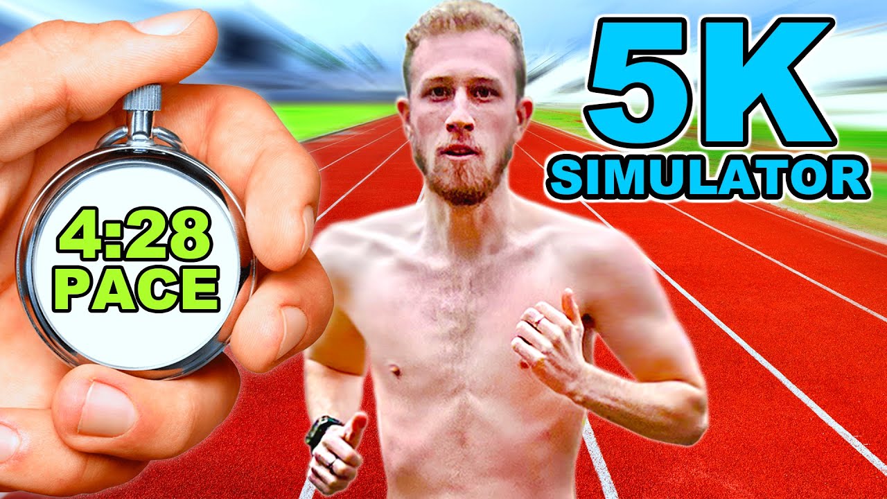 Running a 5K Race Simulator [4:28 Mile Pace]