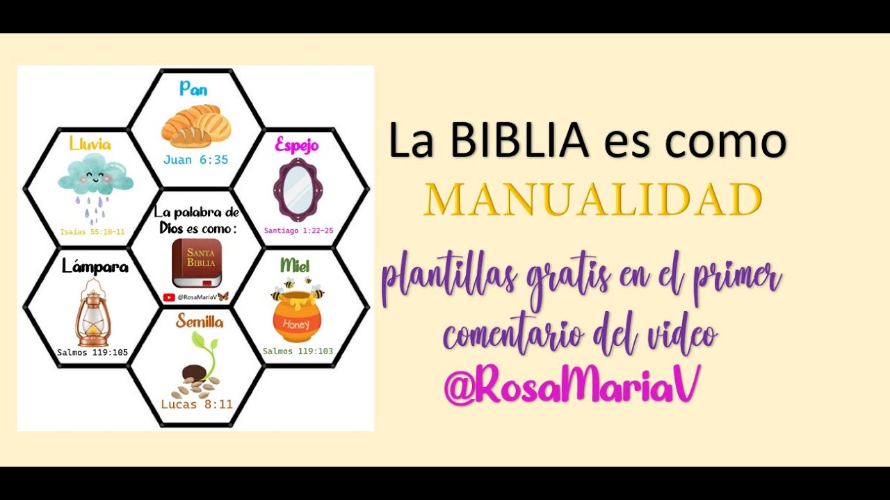 la palabra de Dios es como manualidad para niños cristianos @Rosa María 🦋