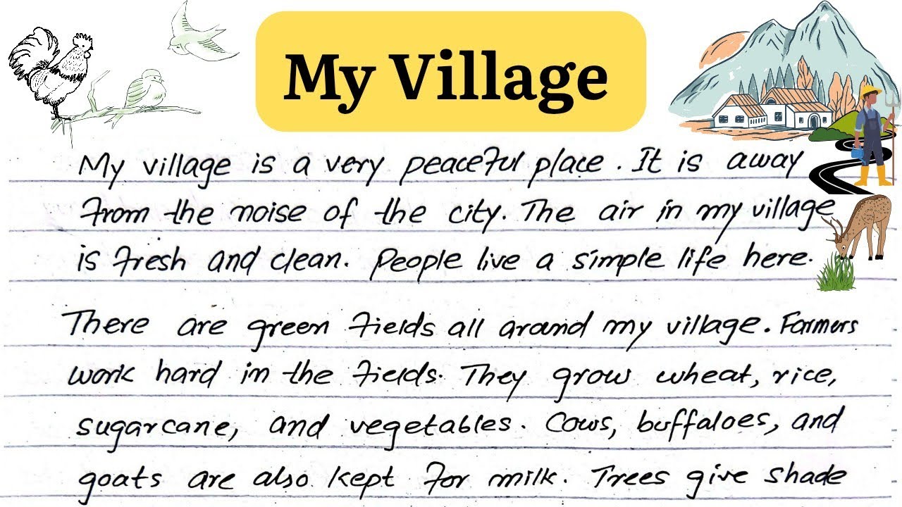 Essay on My Village in English / Short Essay on My Village/ My Village Essay 