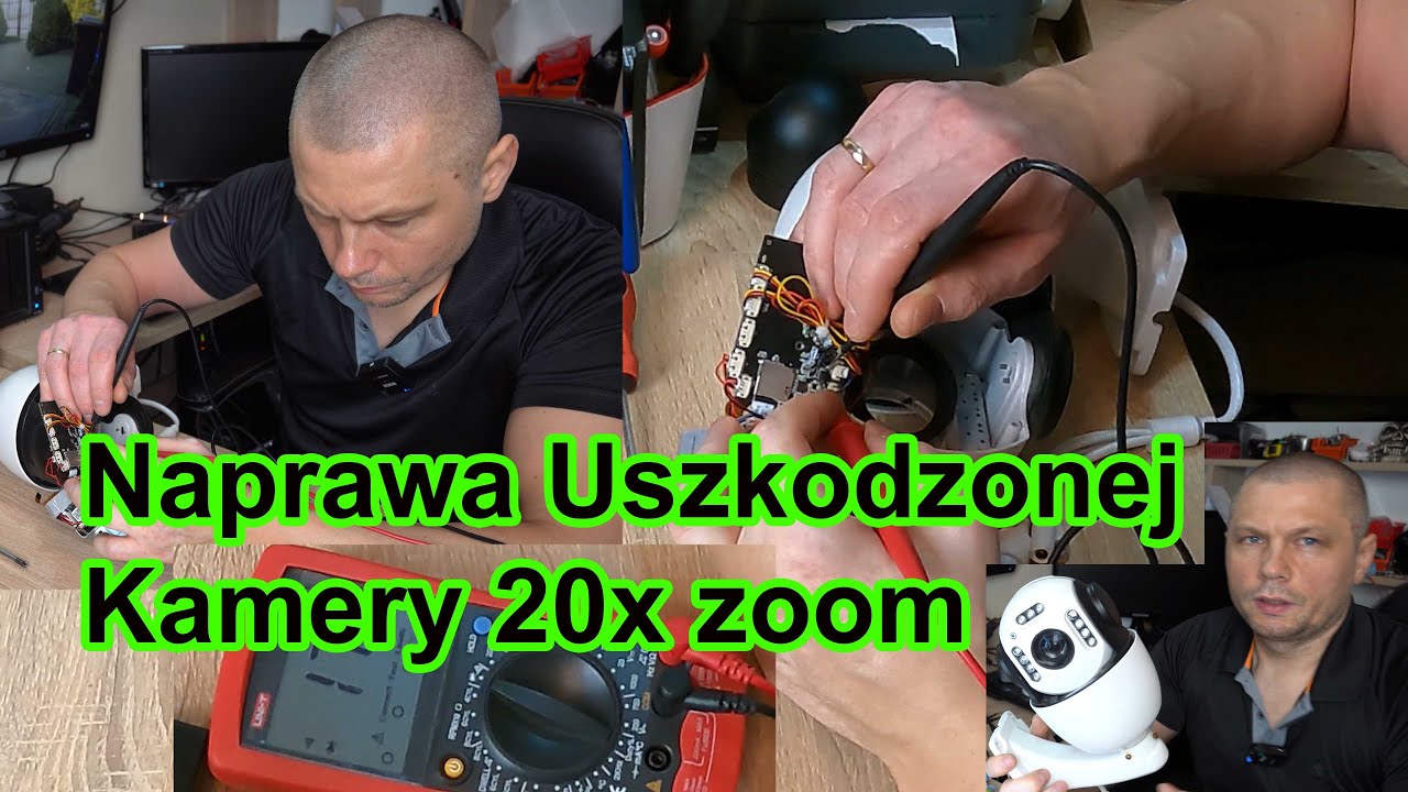 Uszkodzona kamera IP 20x zoom, przez podanie za dużego napięcia. Czy uda się ją naprawić?