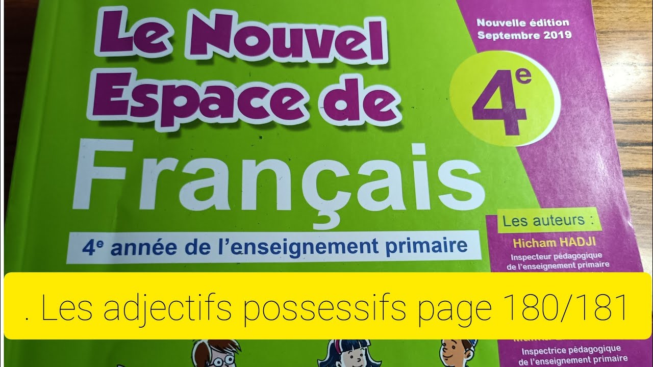 Grammaire : Les adjectifs possessifs
