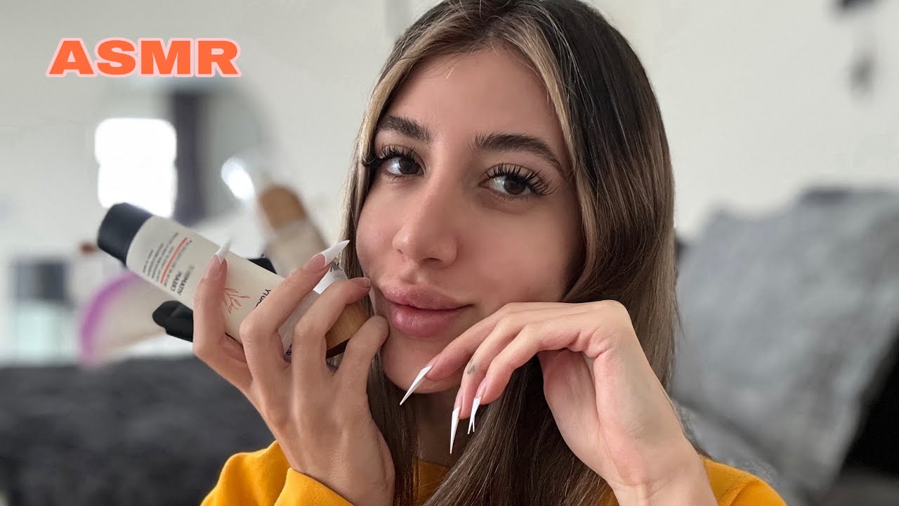 ASMR/  آرایش و درمان پوست🤍(گپ و گفتگو)