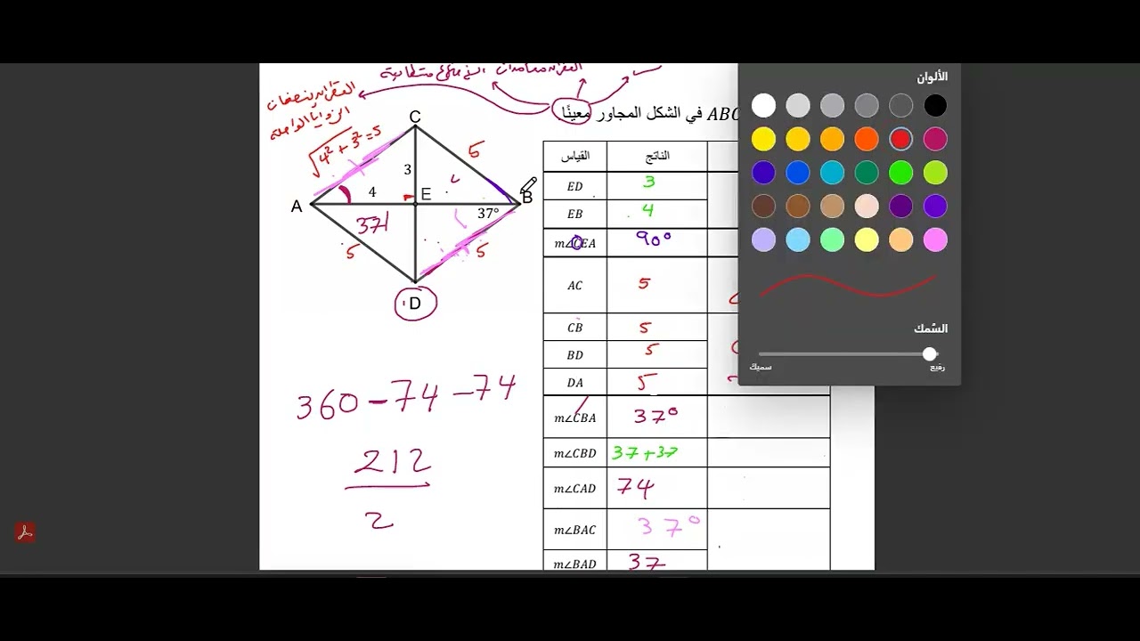 حصة الخميس الثانية الموافق ٢٤ من شعبان . وفيها حل ورقة العمل وكذلك الاختبار التكويني 