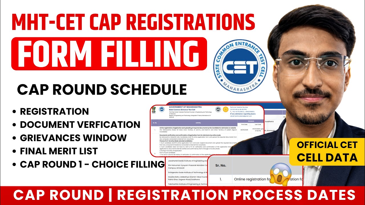 🚨 BIG UPDATE 🔥 MHT CET CAP Registration 2026 🔥 July Month - Schedule | MHTCET CAP SPOT ILS ROUND 
