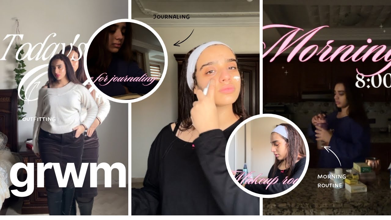 GRWM to go visit my bff  (morning routine, skin care , makeup 💄✨) وجدوا معاي 