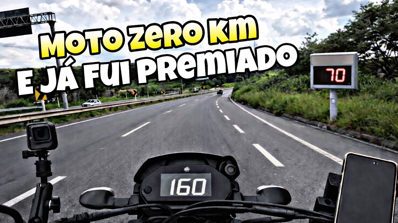 MOTO ZERO KM e já levei multa? 😳 Radar 70 na estrada! #lander250 #viagem 