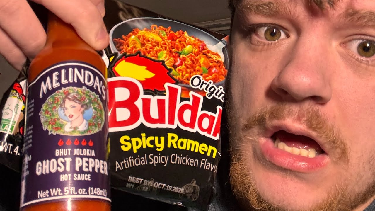 GHOST PEPPER Hot Sauce on Spicy Noodles (BIG MISTAKE)