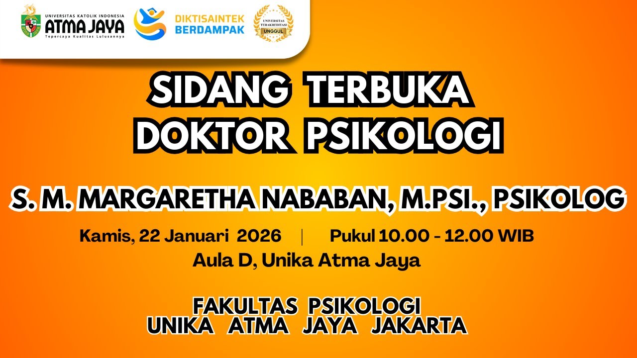 Sidang Terbuka Doktor Psikologi - Sorta Marisi Margaretha
