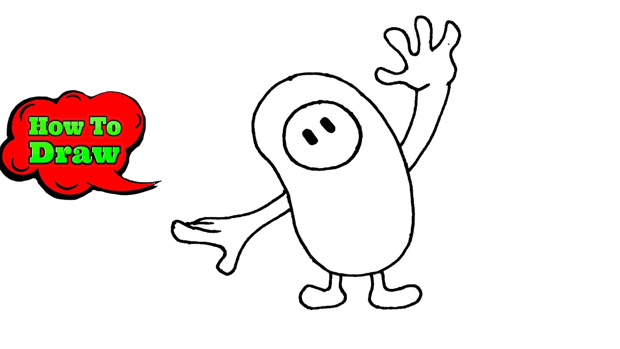 How To Draw Fall Guys Character Step By Step Easy