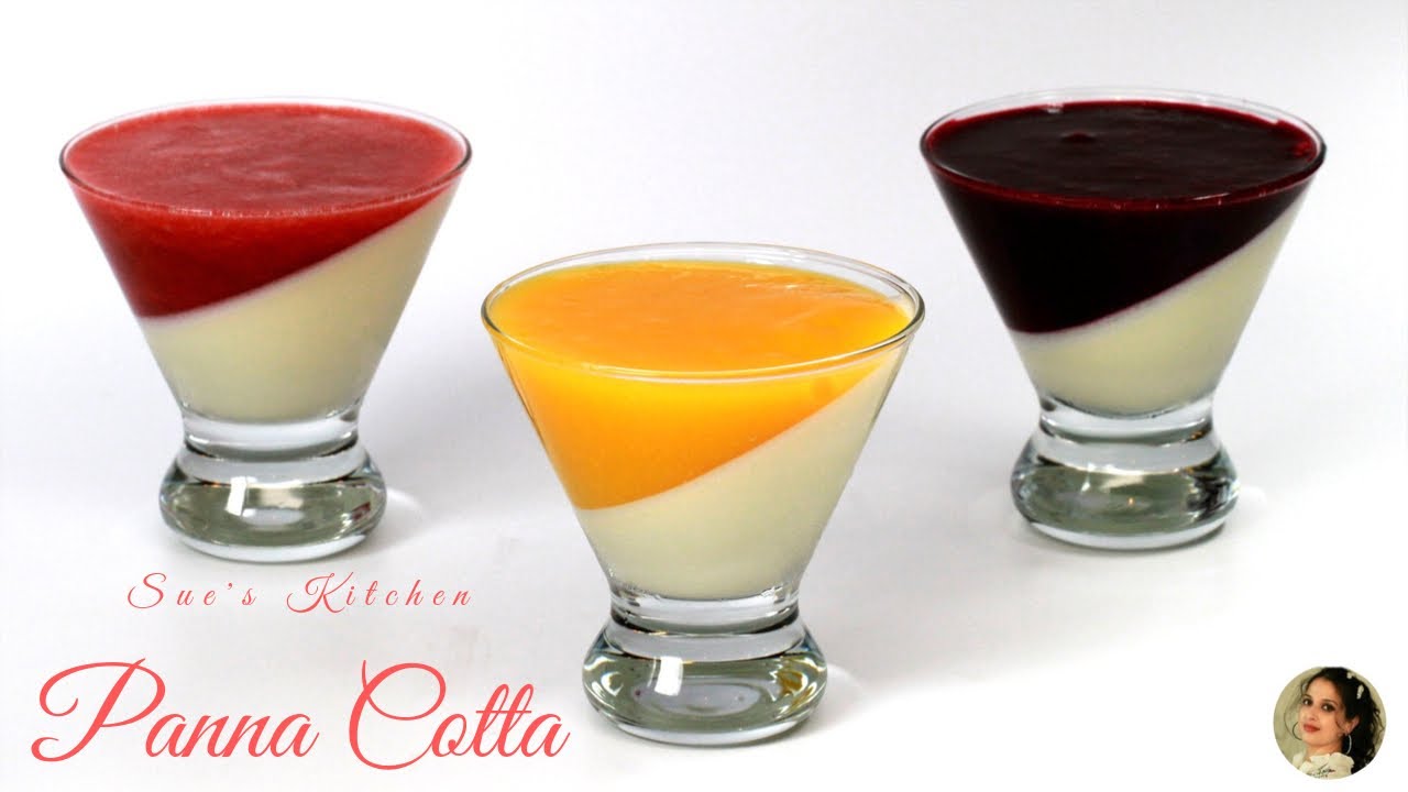 Strawberry Panna Cotta, Mango Panna Cotta, Blueberry Panna Cotta
