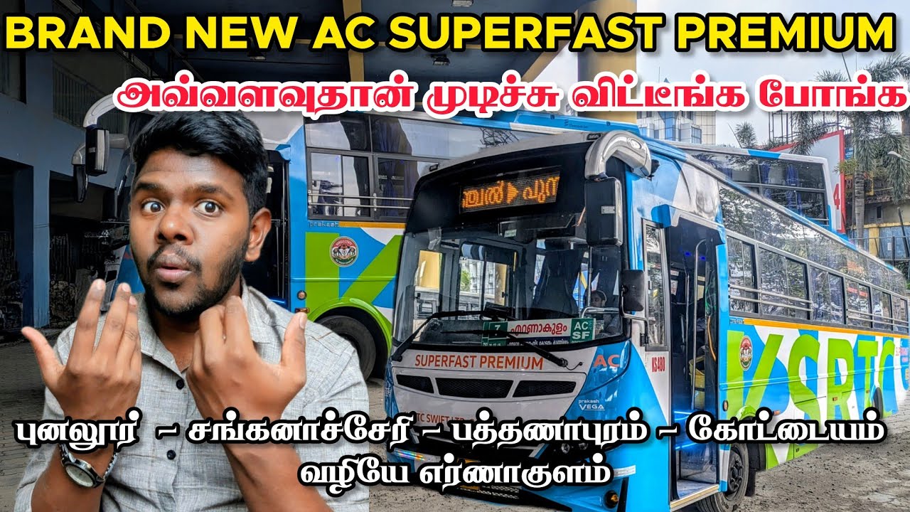 BRAND NEW🤩AC SUPER FAST PREMIUM BUS REVIEW|TRIVANDRUM TO ERNAKULAM BUS TRAVEL|NEW BSVI PRAKASH BUILT