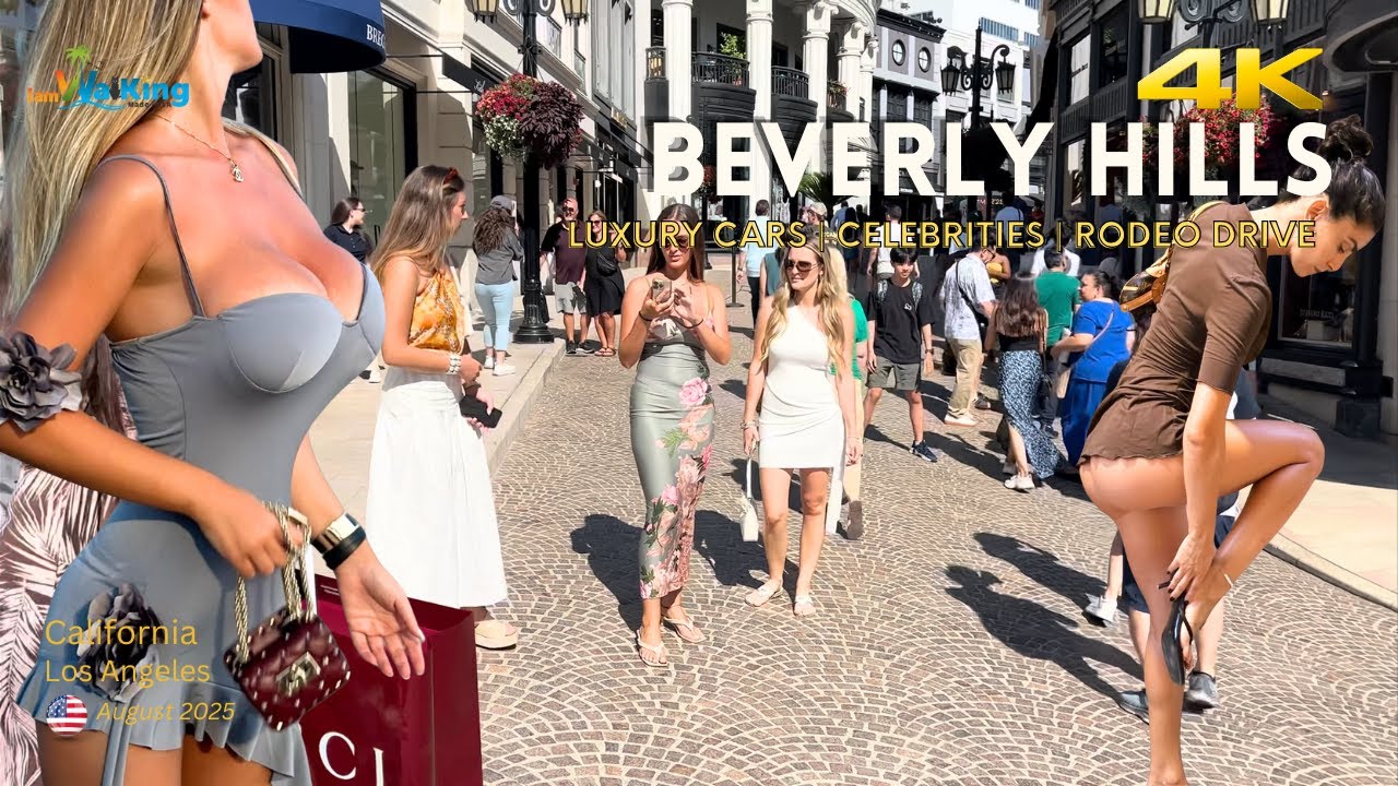 Beverly Hills [4K] 🇺🇸 EXOTIC Cars 🏎️  Fashion 💃🏻 Stylish Women | California