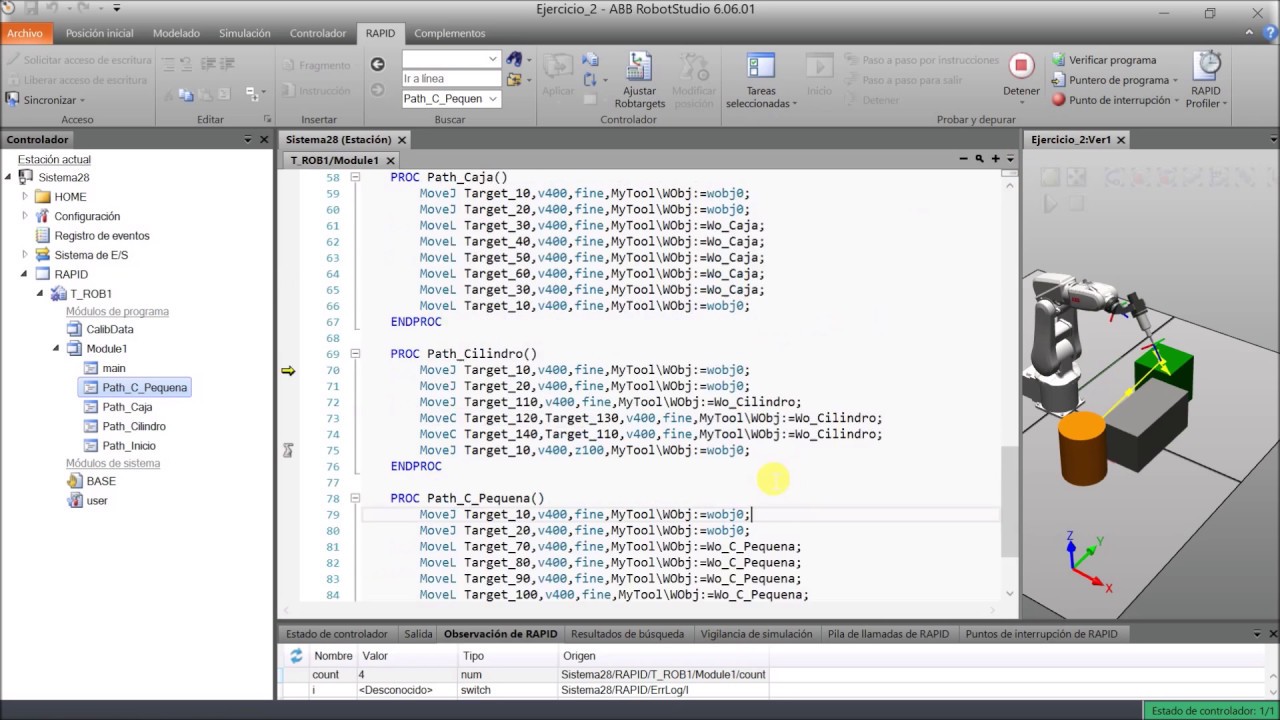 14 RobotStudio  RAPID Instruccion  TEST