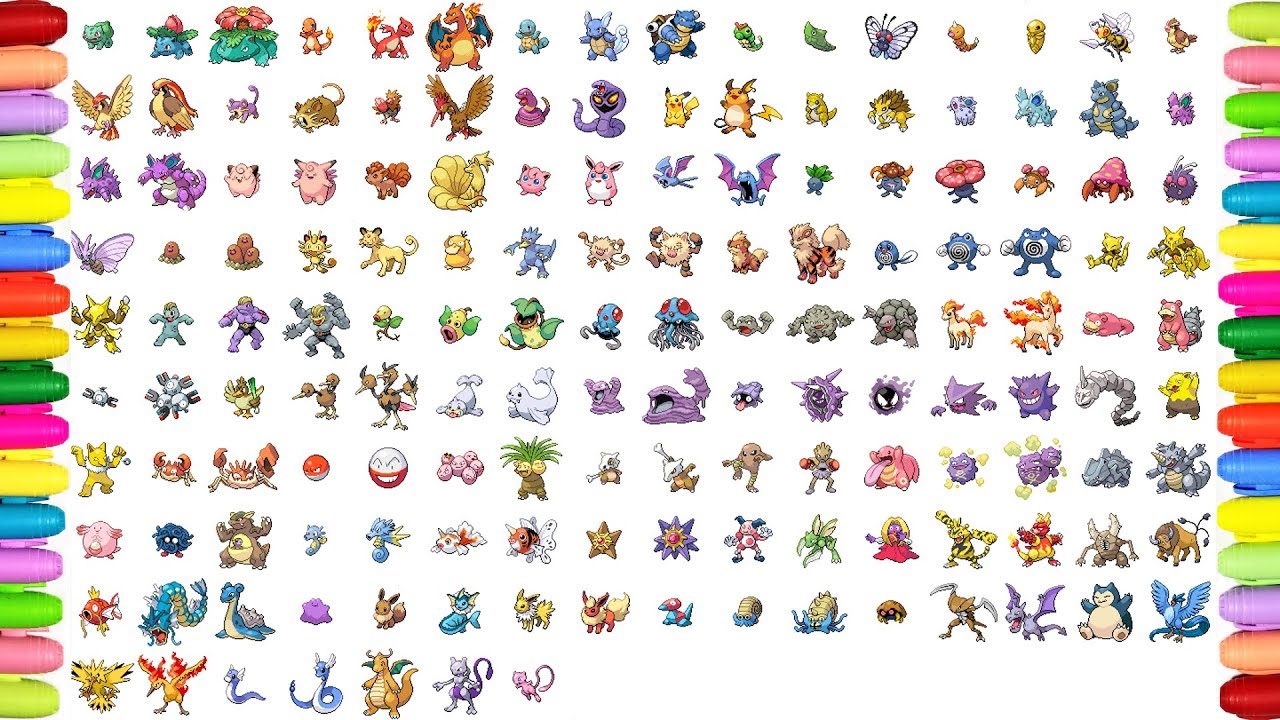 Coloring All Generation 1 Pokemon