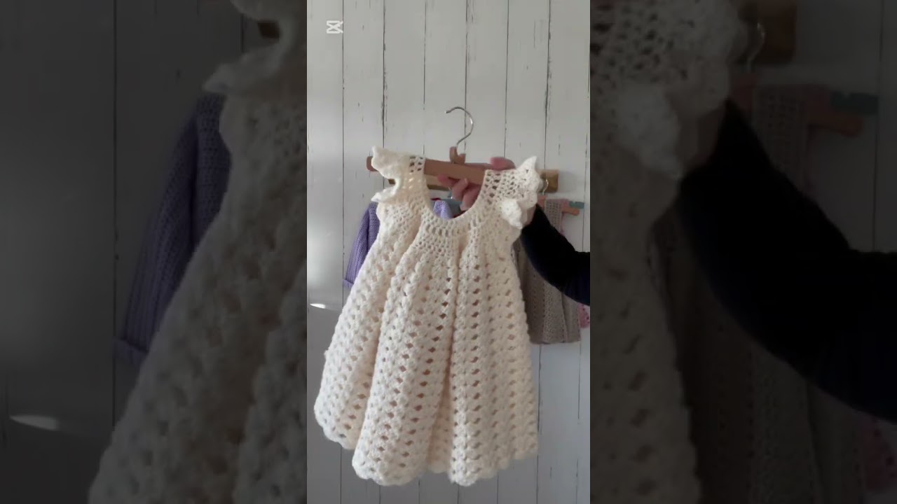 Crochet baby clothes- free tutorials on my YouTube #crochet #baby #free #dress #romper #easy #diy