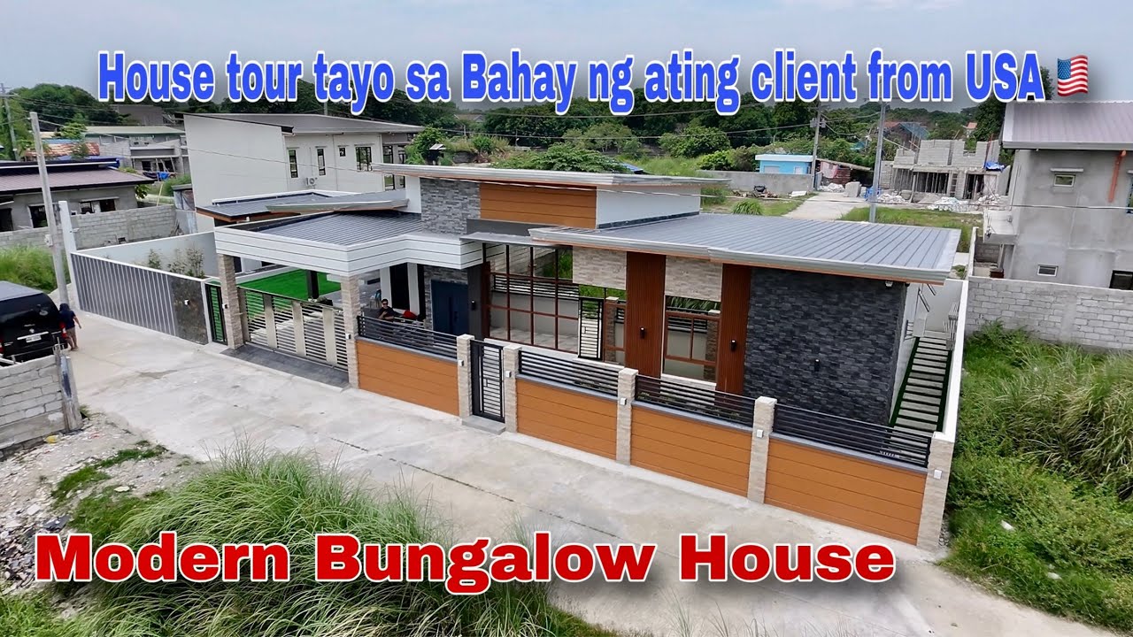 Modern Bungalow House ng ating client from USA naman ang ating  Hohouse tour at lalagyan ng kurtina