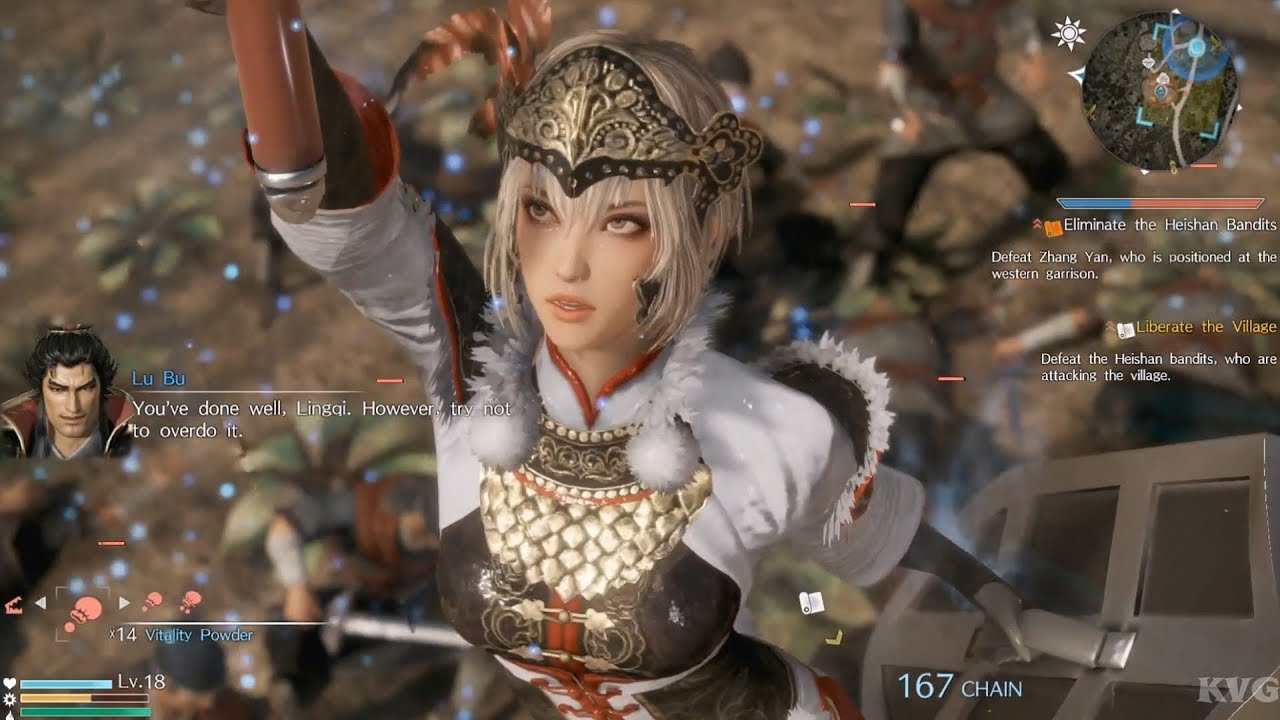 Dynasty Warriors 9 - Lu Lingqi - Open World Free Roam Gameplay (PS4 HD) [1080p60FPS]