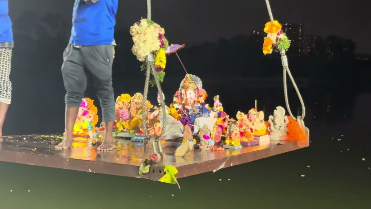 Ganesh Idols Visarjan in Hyderabad 2025 || Mini Ganesh Idols Nimarjanam at Hyderabad || Kukatpally 