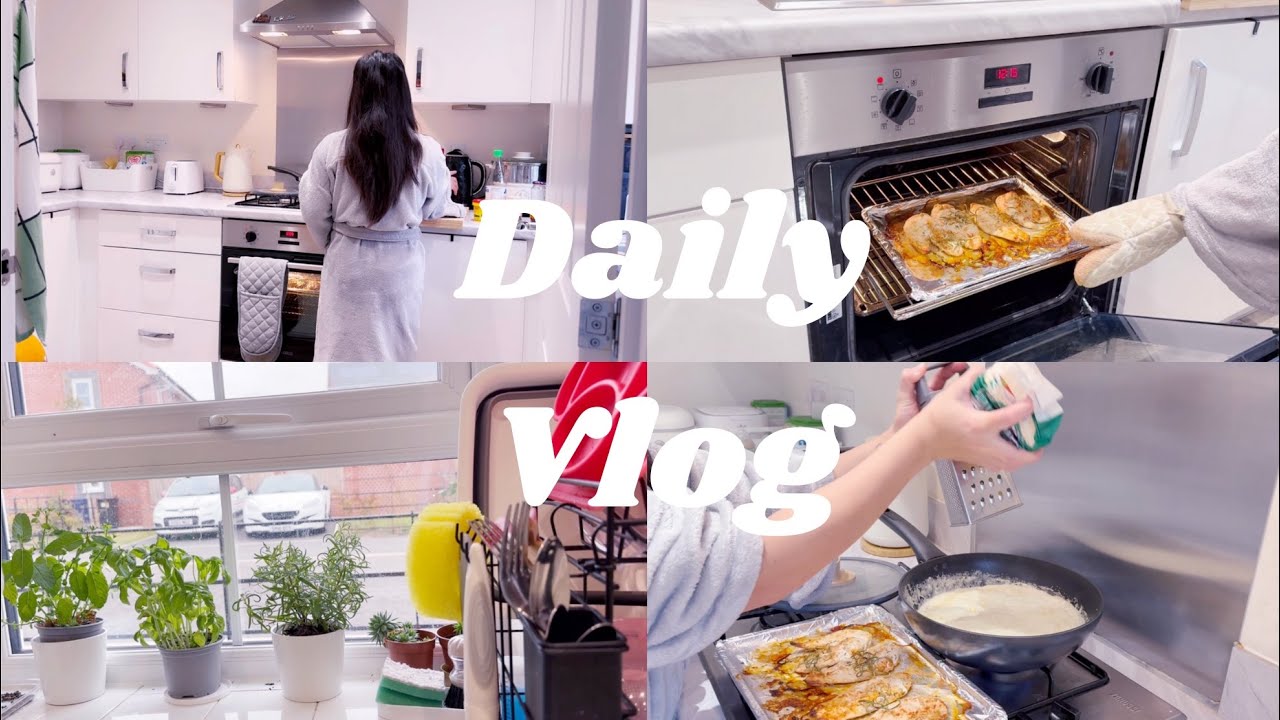 Daily vlog, life as a mommy morning routine , cooking chicken with creamy mushrooms sauce