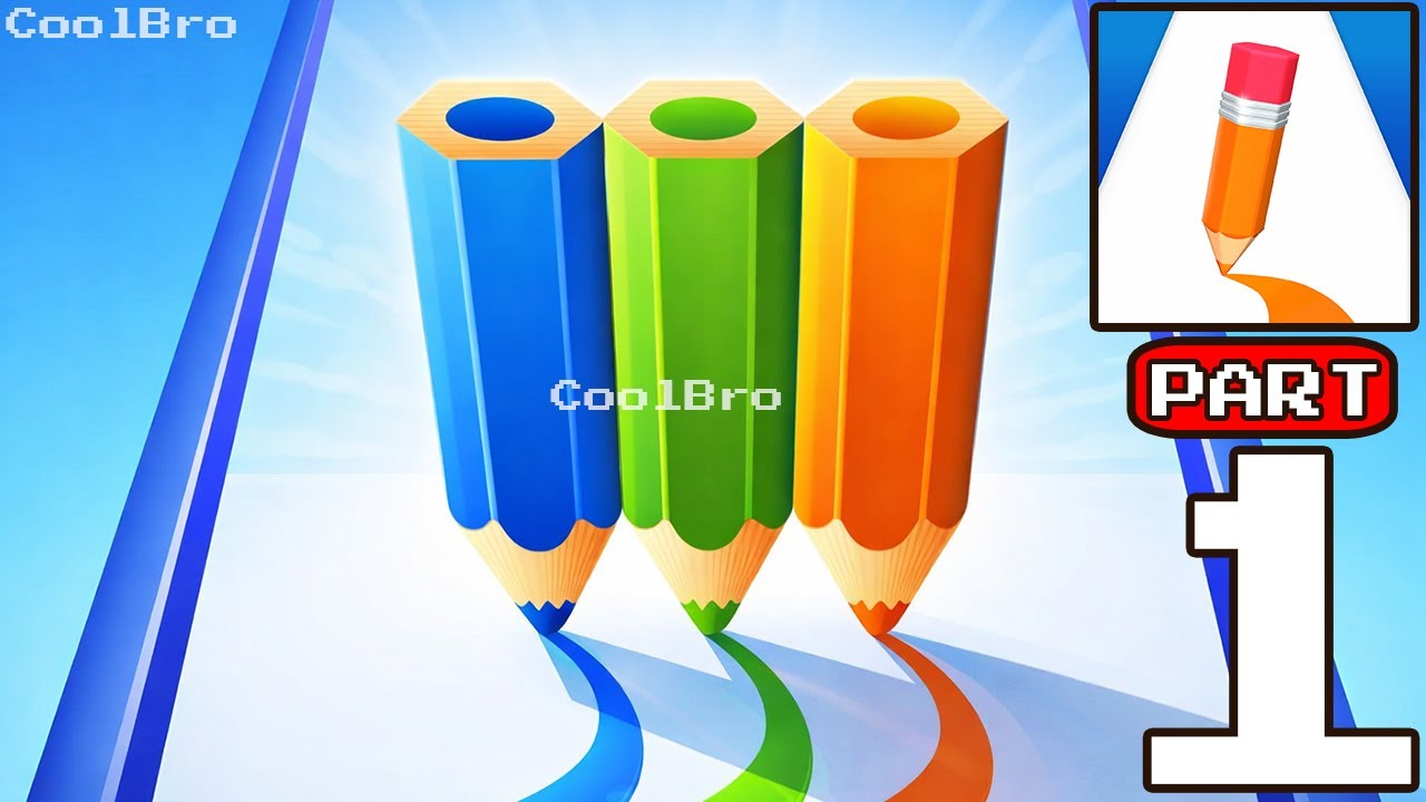 Pencil Run 3D Levels 1-5 Satisfying Gameplay